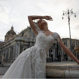 Deep V Wedding Dress With Beautiful Body And Stylish Simple White Wedding Dress HZ0517
