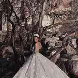 2026 New Wedding Dress African Bride Wedding Lace Long-Sleeved Wedding Dress HZ0517