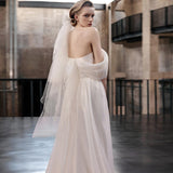 One-Word Shoulder Light Wedding Bridal Bridal Shoot Beautiful Dream Super Fairy Oogen Dress Senjie Tail Welcome Yarn HZ0517