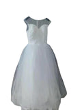 Round Collar Pure White Sleeveless Wedding Dress Bride Wedding Simple Style Photography Wedding Wedding Feast Generous Temperament HZ0517