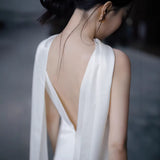 French Dress Sleeveless Long Dress White Fasting Light Wedding Dress Super Fairy Travel Korean Style Yarn Welcome Wedding HZ0517