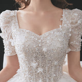 French Main Wedding Dress 2026 New Bridal Court Style Temperament Retro Princess Windy Tail Thin Wedding Dress HZ0517