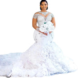 Lace Tail Wedding Dress New Bride Wedding Wedding Wedding Dress Photo Temperament Dress Dress HZ0517