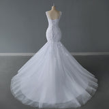 2026 Spring New Main Wedding Dress Simple Fishtail Lace Wedding Dress HZ0517