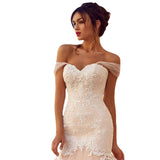 Fairy Tulle Wedding Dress Mermaid Wedding Dress Sexy Sweet Heart Out Shoulder With Sexy Bareback Dress Dress HZ0517