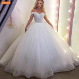 2026 White Beaded Wedding Dress With Tulle Dress Bridal Dress Ivory Dress Main Yarn Spring HZ0517