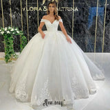 One-Word Shoulder Bridal Heavy Industry Main Wedding Dress 2025 New Waist Display Thin Shaft Shaft Yarn HZ0517