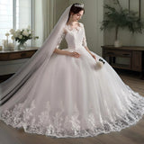 Long-Sleeved Wedding Bride 2026 New French Simple Dress Small Thin Pregnant Woman Large Size Summer HZ0517