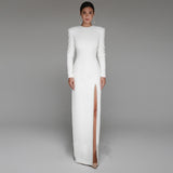 Wedding Dress 2026 New One-Word Shoulder Wedding Dress Skirt Leak Back Lace Temperament Elegant Tail Wedding Dress HZ0517
