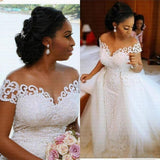 2026 Spring New African Mermaid Wedding Shoulder Lace Lace Size Fashion Travel Photo Wedding Dress HZ0517