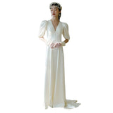 French Light Wedding Dress Density Simple Thin Temperament Bare Back Travel Shooting On The Exterior Small Tail Yarn Welcome Dress Woman HZ0517