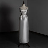 Suspension Belt Light Wedding Dress Small Bridal Temperament Simple Light Exterior Yarn French Style Travel Shot With A Ribbon Dress HZ0517