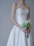 French Brated Light Wedding Dress Bride 2026 New High-End Feeld Yarn Small Tail White Engagement Dress HZ0517