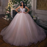 2026 New Wedding Dress Light Luxury Dream Princess Wind Tail Heavy Industry Light Spong Skirt Bridal Dress HZ0517