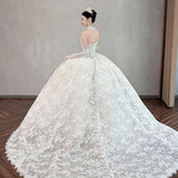 Bridal Wedding Dress 2026 Spring New French Lace Brae Heavyweight Small Luxury Fairy Main Wedding Dress HZ0517