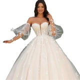 Bridal Wedding Dress 2026 New Women's Sexy Breast-Wearing Dress White Temperament Tail Wedding Dress HZ0517