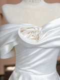 French Bra Light Wedding Dress 2026 New White Densate Go Out Yarn Small Tail Wedding Registration Dress Engaged Woman HZ0517