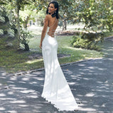 Suspension Wedding Dress Deep V Collar 2026 New Stinging Small Tail Sexy Bare Back Wedding Dress HZ0517