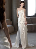 Scenic Light Wedding Dress Super Xiansen Small Tailed Bride Simple French Engagement Temperament Go Out To Welcome Dress Summer HZ0517