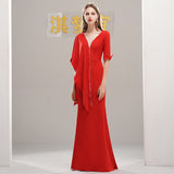 Evening Dress Women 2026 New Banquet Agyuan Dress High-End Beauty Queen Elegant Red HZ0517