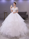 Main Wedding Dress 2026 New Bride Shoulder Senior French Court Princess Simple Go Out Light Yarn HZ0517