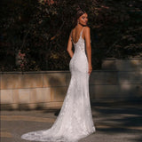 Main Wedding Dress Deep V Collar 2026 New Small Tail Sexy Bare Lace Travel Wedding Dress HZ0517