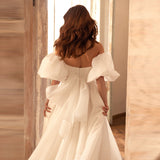 2026 New Wedding Dress Shoulder-To-Shoulder Thin Princess Mori Bow Trip To Go Out Yarn Hotba The Same Fairy HZ0517
