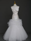 Brassed Fishtail Mesh Wedding Dress Dress Dress Small-Sized Bridal Main Yarn Toast Banquet New Outdoor HZ0517