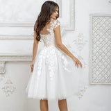 Evening Dress 2026 Spring New Dinner Party White Party Short Light Wedding Dress HZ0517