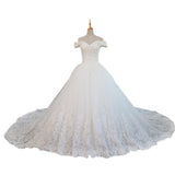 2026 New Wedding Dress Shoulder-To-Shoulder Wedding Dress Slim Thin Waist Nordic Wedding Dress HZ0517