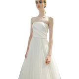 Korean-Style New Simple Bosoming Densate Face Thin Wedding Dress Princess A Qidi Sen Family Travel Wedding Dress HZ0517
