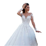 Light Wedding Dress Super Fairyson In The Runaway Princess French Bridal Tail Retro Thin V-Neck Long Sleeve Dress HZ0517