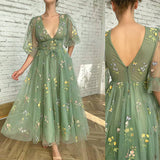 Breast-Wearing Women Green High-End Adult Birthday Host Sexy Family Bridesmaids HZ0517