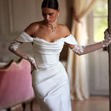 Wedding Dress 2026 New Light Luxury Fairy Word Shoulder Bride Yarn Dinner Welcome HZ0517