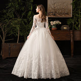 French Light Wedding Dress 2026 New Bridal Long-Sleeved Small Man White Simple Court Style Shooting Temperament Yarn HZ0517