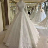 Wedding Bride 2026 New Long-Sleeved White Ponve Court Lace Wedding Dress HZ0517