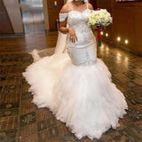 Wedding Dress Woman 2026 New Fishtail Wedding Bride Large Size Thin Tail Wedding Dress HZ0517