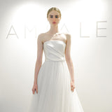 Korean-Style New Simple Bosoming Densate Face Thin Wedding Dress Princess A Qidi Sen Family Travel Wedding Dress HZ0517