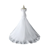 New 2026 Lace Women's Short-Sleeved Shoulder White Bridal Wedding Dress Dress Dress Dress Dress Dress HZ0517