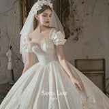 The Dingy Main Wedding Dress 2026 New Bridal Court Retro High-End Luxury Temperament Small Wedding Dress Big Tail Girl HZ0517