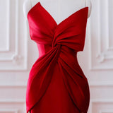 Broom Atmospheric Red Fishtail Evening Dress Banquet To Host The Annual Meeting Of The Bride Wedding Toasting HZ0517