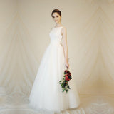 2026 New One-Word Shoulder Retro Light Yarn Simple Small Man To Go Out Temperament Fairy Fairy Wedding Dress HZ0517