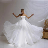 Brased Light Wedding Dress 2026 New Small Temperament Bride Simple Travel Tug Tail HZ0517