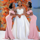 Elegant Beaded Mermaid Wedding Dress Plus Yard Hallucinatory Horn Trumpet With Detachable Tail HZ0517