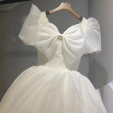 Light Wedding Dress 2026 New Bride Wedding Long French Mori Senior Sense Small In The Escape Princess Light Dress HZ0517