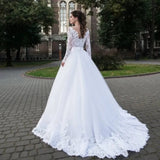 French Lace Wedding Dress 2026 Spring New Women's Simple Long-Sleeved Wedding Dress Dress Dress Dress Dress Dress Dress HZ0517