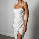 French Sling Light Wedding Dress 2026 New Bare Back Dress Bridal Yarn Small Tail Skirt HZ0517