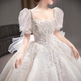 Wedding Dress 2026 New Bridal Yarn French Small Retro Large-Size Super-Sunbehed Big Tail Wedding Dress HZ0517