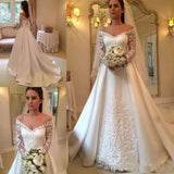 Wish Stitching Thin Lace High Waist Long Tail Fairy Wedding Dress HZ0517