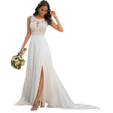 Wedding Dress 2025 New White Bride Open Fork Bare Back Small Tail Dreamy Sen Wedding Dress HZ0517